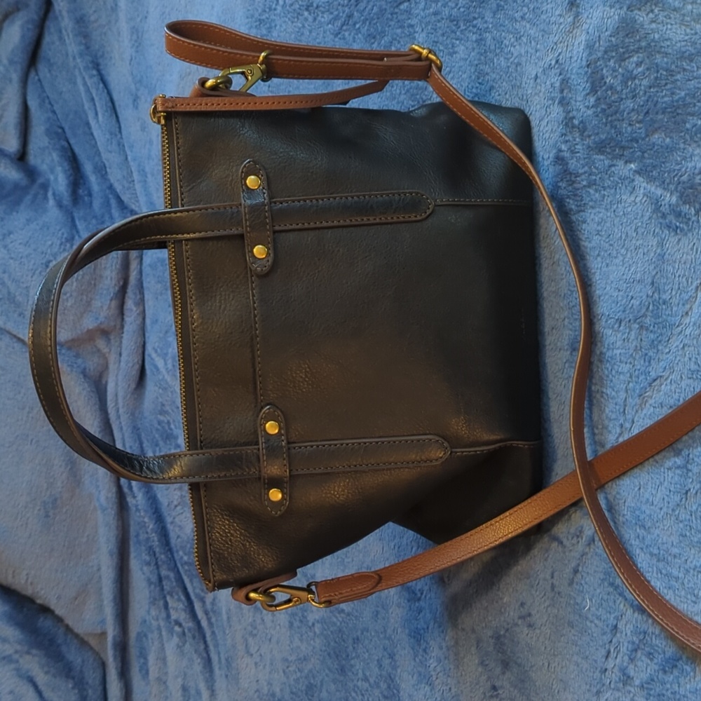 Fossil Leather crossbody convertible bag